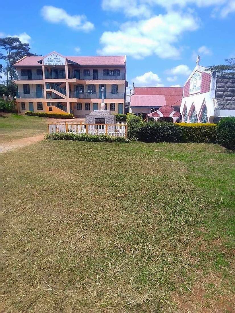 St James Church Hall, Kanyange, alongside the sanctuary